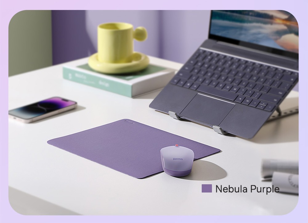 Baseus Mouse Pad PU Leather Waterproof Spill, Scratch Resistant - Purple