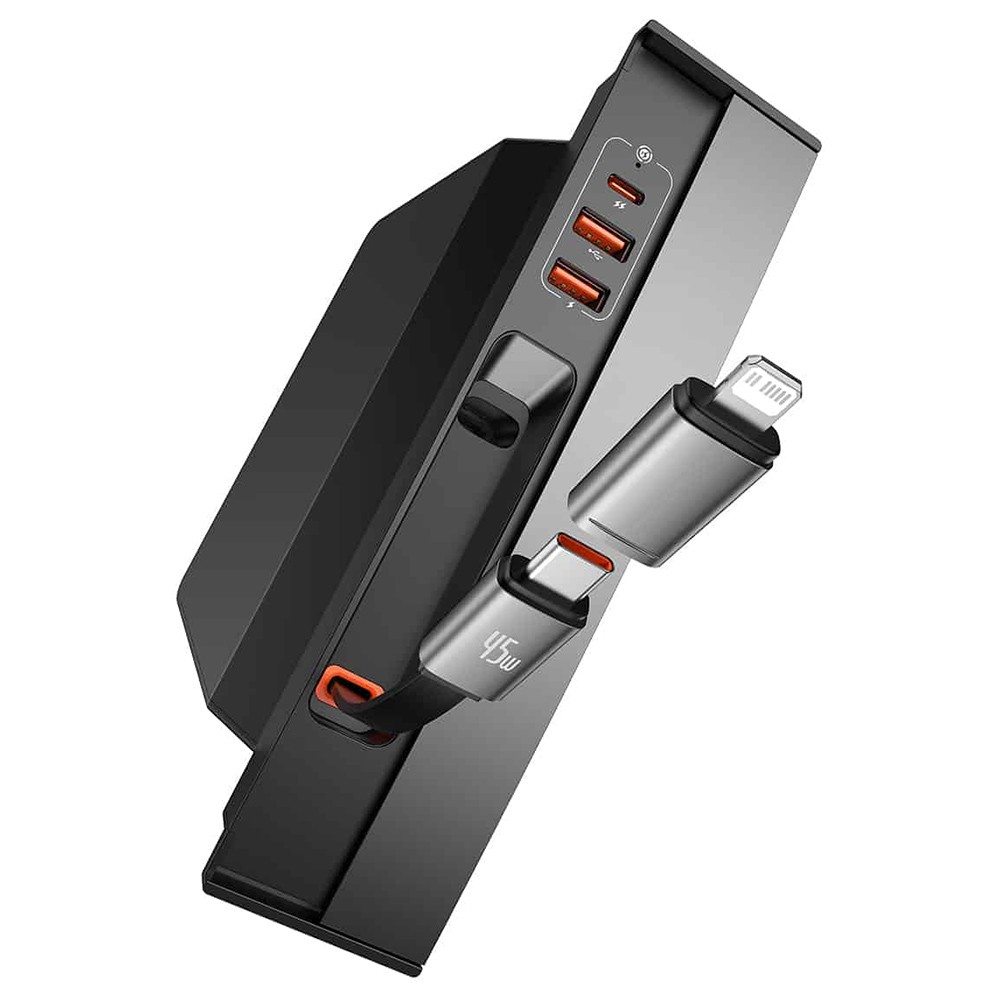 Baseus T-Space Hub for Tesla Cars, 4-Port Expansion, PD 45W Fast Charging, iOS/Android Compatible