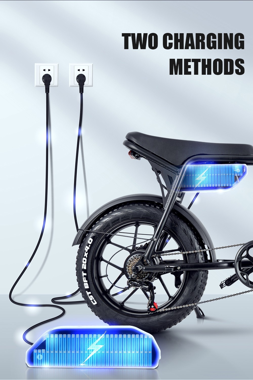 CMACEWHEEL K20 Electric Bike 20*4.0 inch CST Tire 750W Motor 40-45km/h Max Speed 48V 17Ah Battery 70km Range