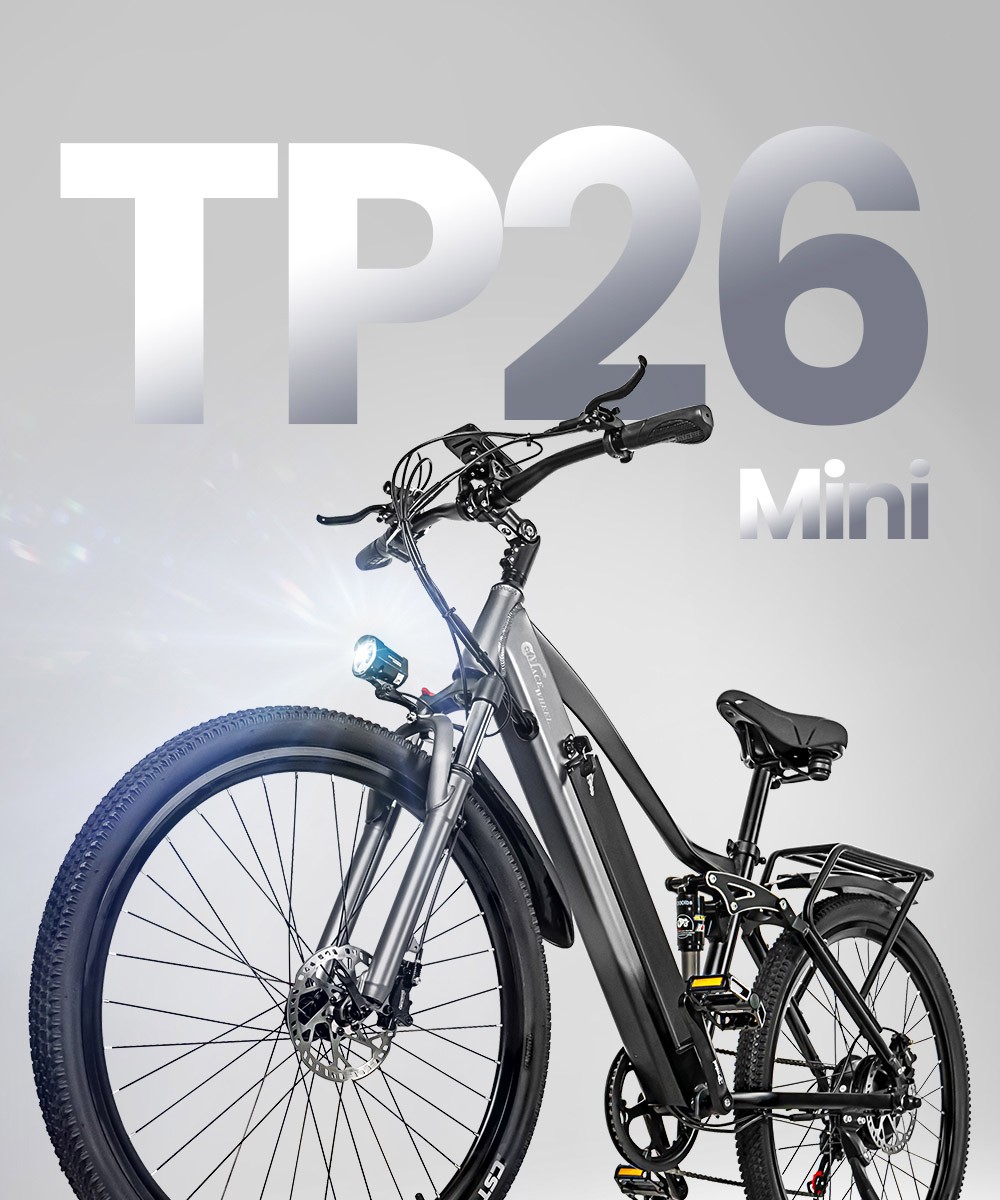 CMACEWHEEL TP26 Mini Electric Bike 29*2.25'' CST Tire 750W Motor 40-45km/h Max Speed 17Ah Battery 150kg Load