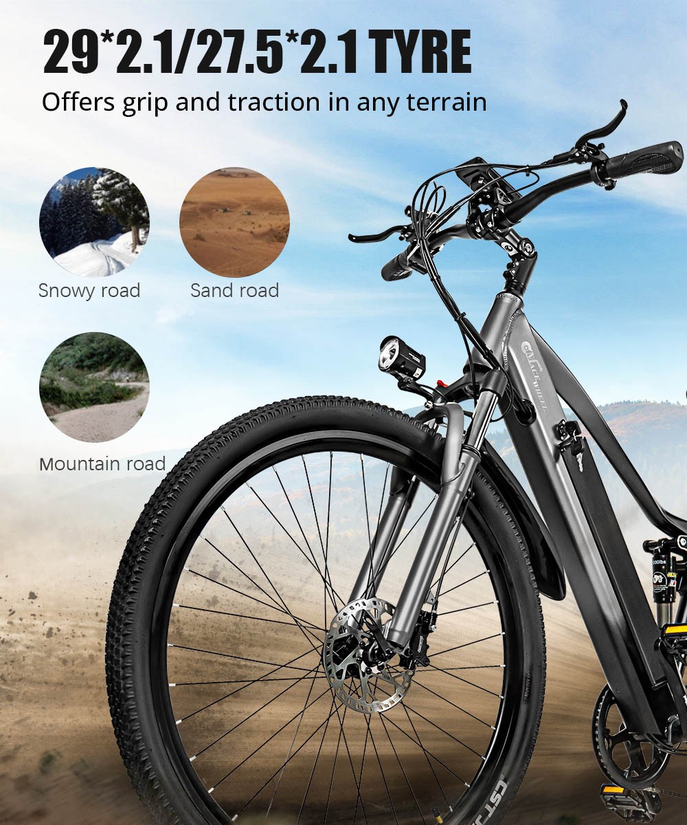 CMACEWHEEL TP26 Mini Electric Bike 29*2.25'' CST Tire 750W Motor 40-45km/h Max Speed 17Ah Battery 150kg Load