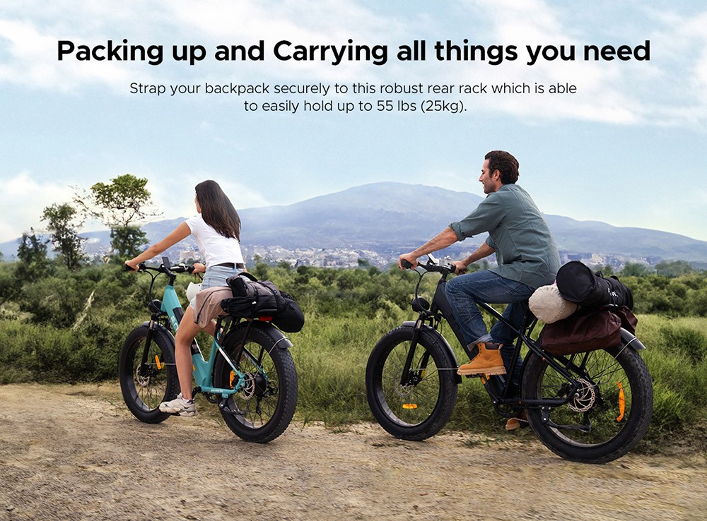 ENGWE E26 Step-thru Electric Bike, 48V 16AH Battery 750W Motor Mountain Bike Shimano 7-Speed Gear 140km Max Range 28km/h Max Speed 26*4.0 inch Fat Tire 150kg Load Hydraulic Disc Brake