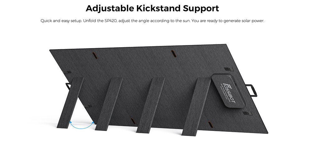 FOSSiBOT SP420 420W Portable Fordable Solar Panel, 23.4% Conversion Efficiency, IP67 Waterproof