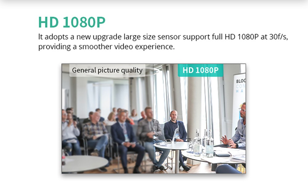 GUCEE G07-18X 2.4G Wireless Video Conference PTZ Camera, 18X Optical Zoom, 1920*1080 Resolution, Auto Focus, 3D Digital Noise Reduction - EU Plug