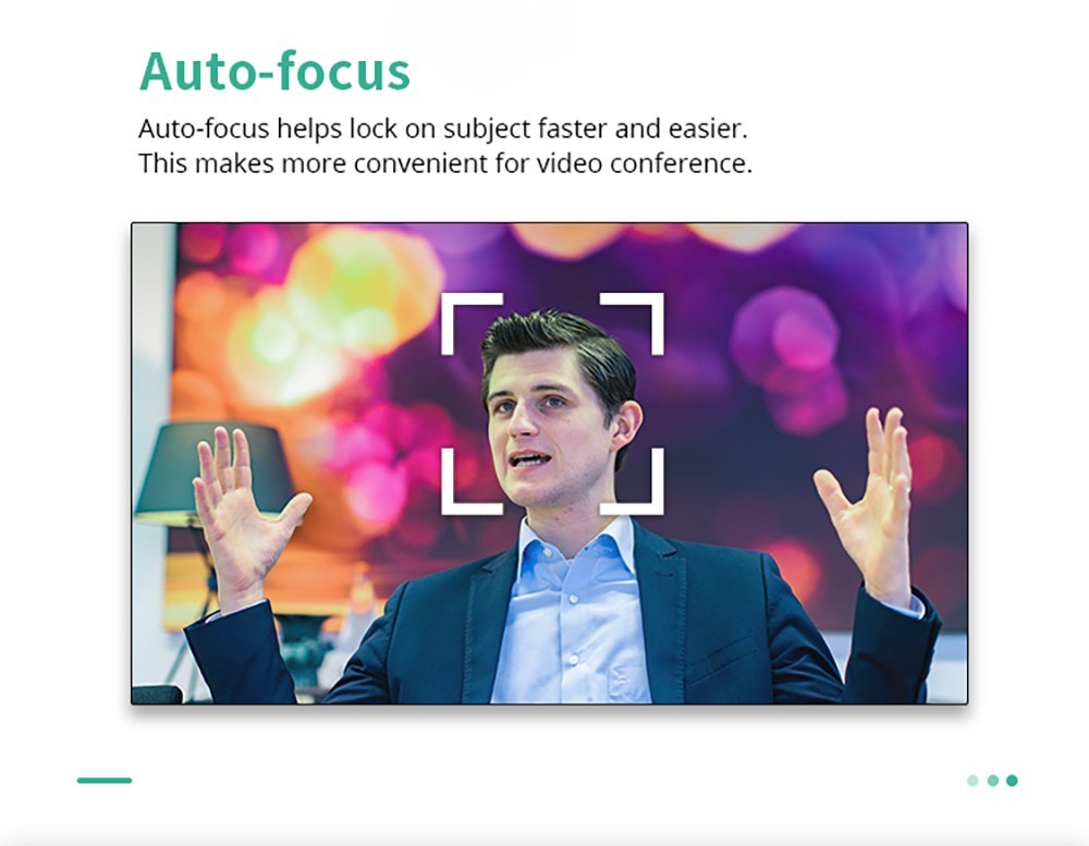 GUCEE G07-18X 2.4G Wireless Video Conference PTZ Camera, 18X Optical Zoom, 1920*1080 Resolution, Auto Focus, 3D Digital Noise Reduction - EU Plug