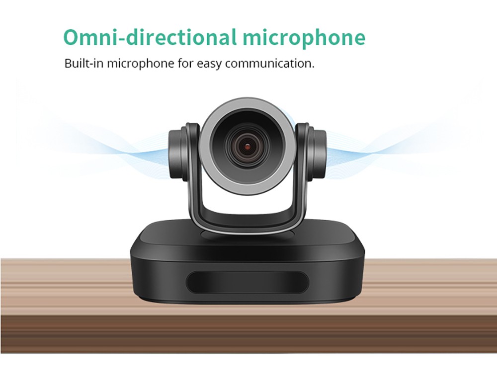 GUCEE G07-18X 2.4G Wireless Video Conference PTZ Camera, 18X Optical Zoom, 1920*1080 Resolution, Auto Focus, 3D Digital Noise Reduction - EU Plug