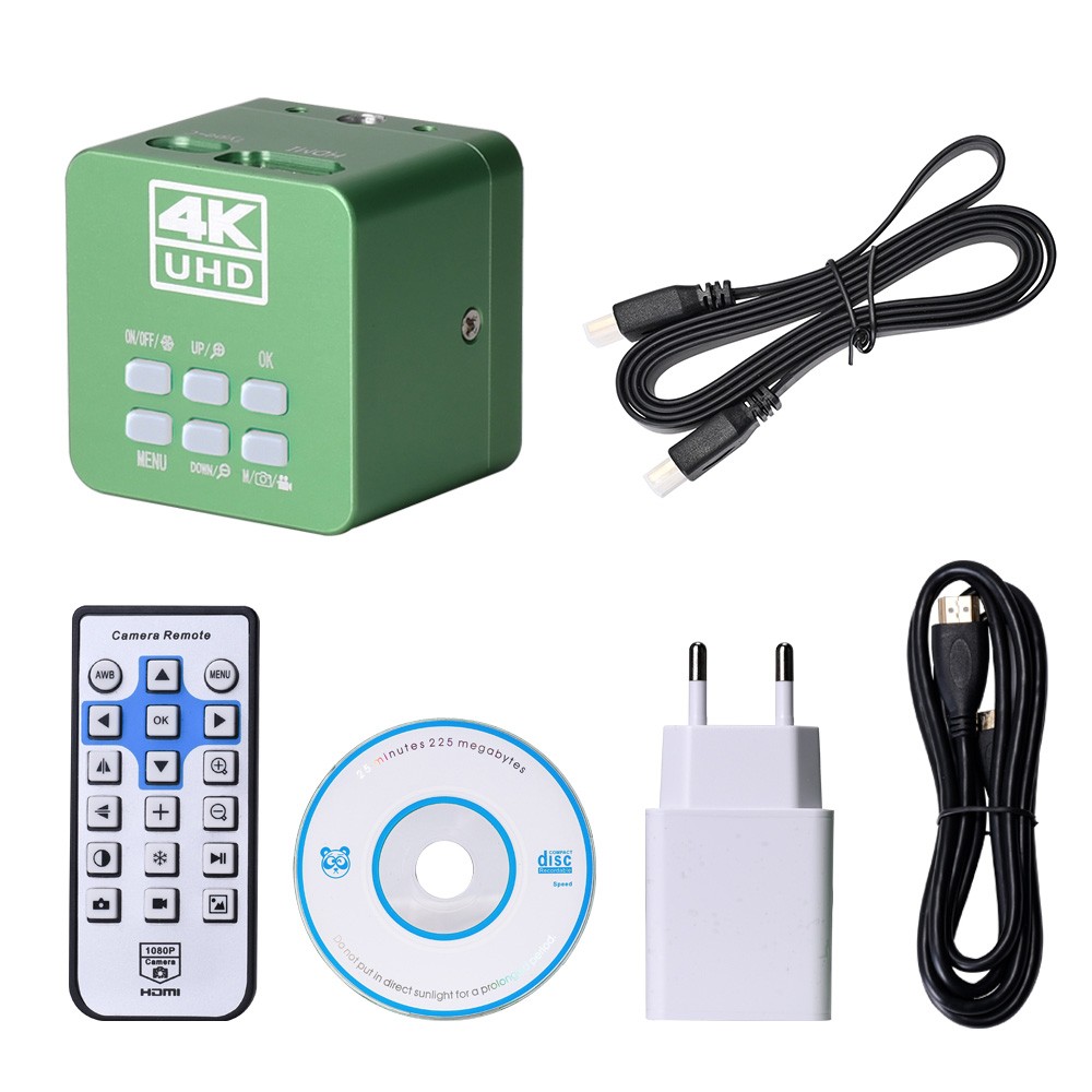 HAYEAR HY-6210 Ultra HD 4K 2160P USB HDMI Digital Microscope Camera, 41MP Image Resolution, Remote Control, Industrial Images Acquisition Video Recorder - EU Plug