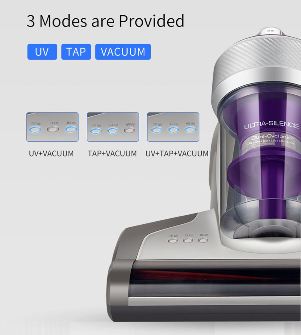 Refurbished JIMMY JV35 Handheld Anti-Mite Vacuum Cleaner High Temperature UV Acaricide 14Kpa Strong Suction 700W Power 5S Rapid Heating Dust Collector International Version from Xiaomi Youpin - Grey