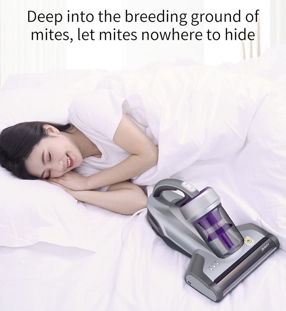 Refurbished JIMMY JV35 Handheld Anti-Mite Vacuum Cleaner High Temperature UV Acaricide 14Kpa Strong Suction 700W Power 5S Rapid Heating Dust Collector International Version from Xiaomi Youpin - Grey