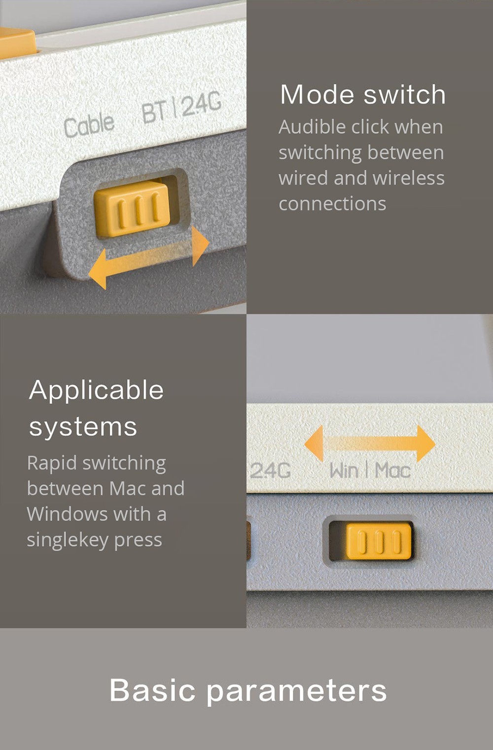 MIIIW ART Series K19 Three Modes Wireless Mechanical keyboard 68 Keys - Coffee Bean