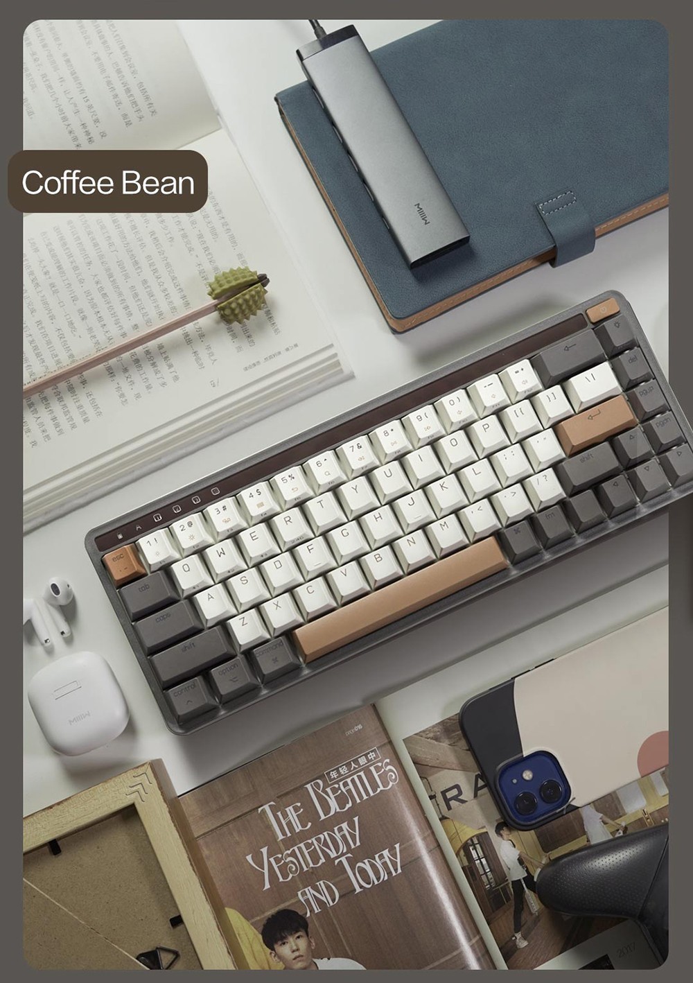 MIIIW ART Series K19 Three Modes Wireless Mechanical keyboard 68 Keys - Coffee Bean