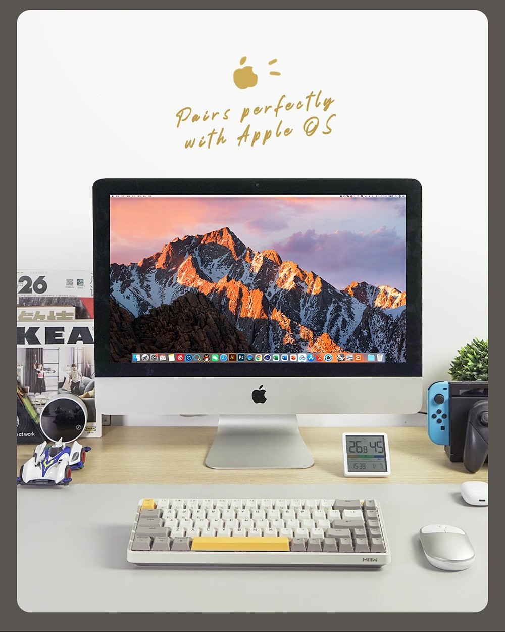 MIIIW ART Series K19 Three Modes Wireless Mechanical keyboard 68 Keys - Coffee Bean