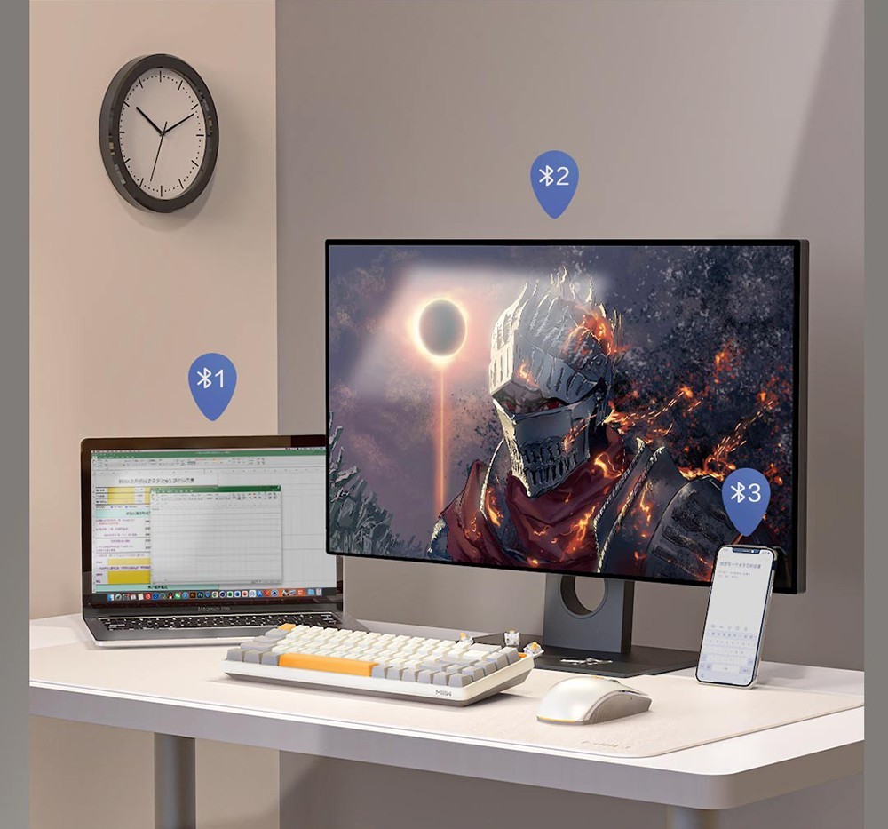 MIIIW ART Series K19 Three Modes Wireless Mechanical keyboard 68 Keys - Coffee Bean