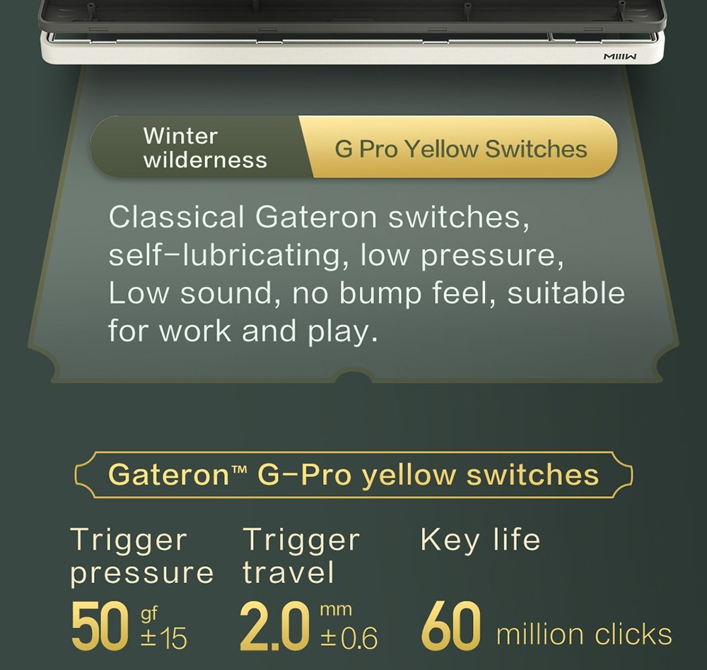 MIIIW ART Series Z870 Three modes Wireless Mechanical Keyboard