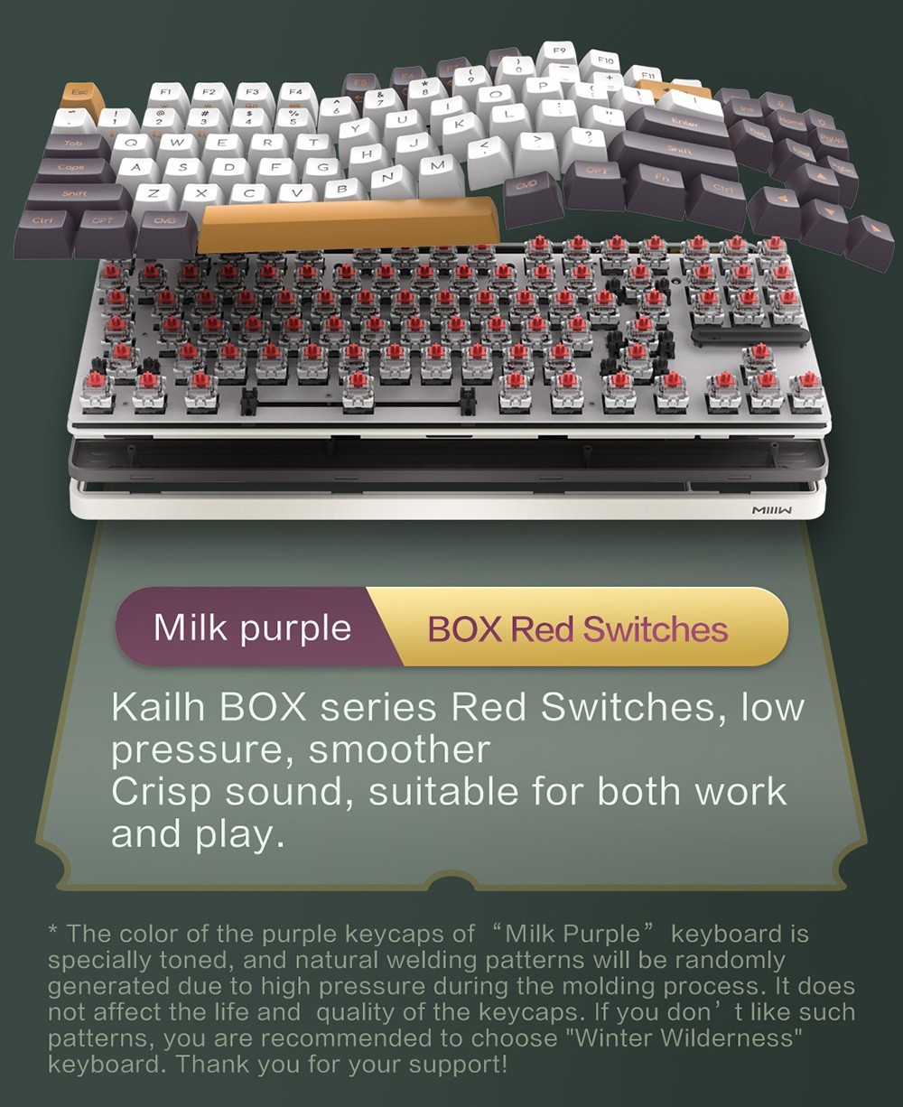 MIIIW ART Series Z870 Three modes Wireless Mechanical Keyboard