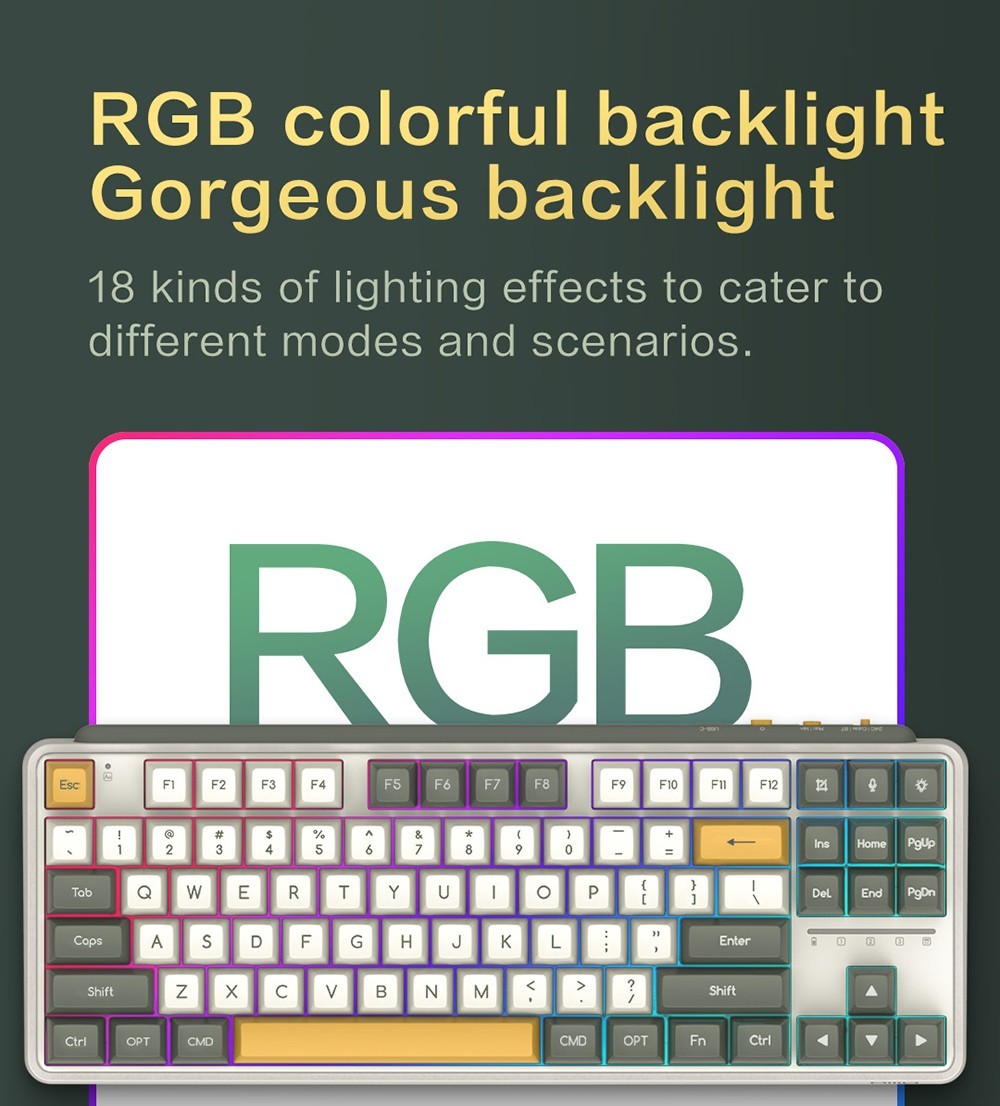 MIIIW ART Series Z870 Three modes Wireless Mechanical Keyboard