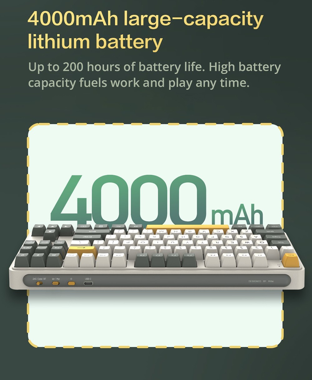 MIIIW ART Series Z870 Three modes Wireless Mechanical Keyboard