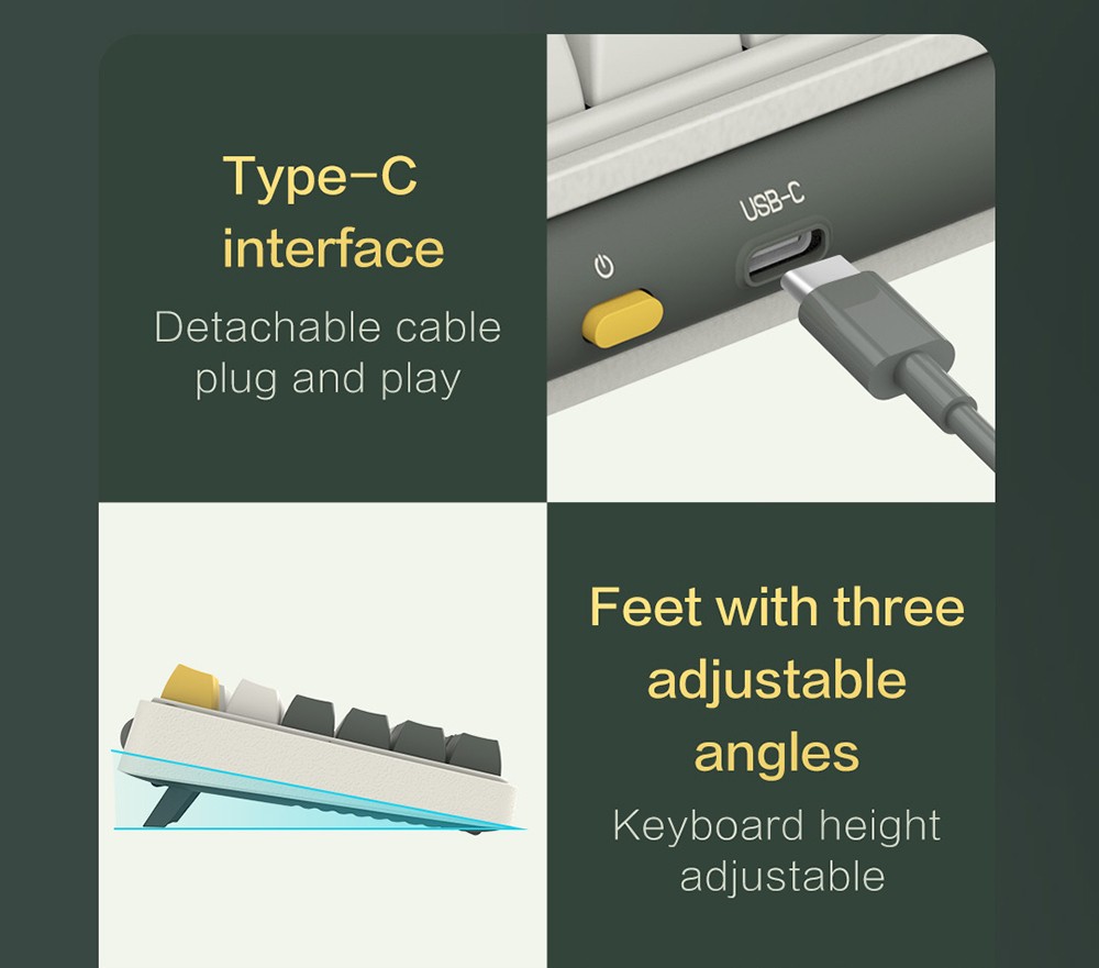 MIIIW ART Series Z870 Three modes Wireless Mechanical Keyboard