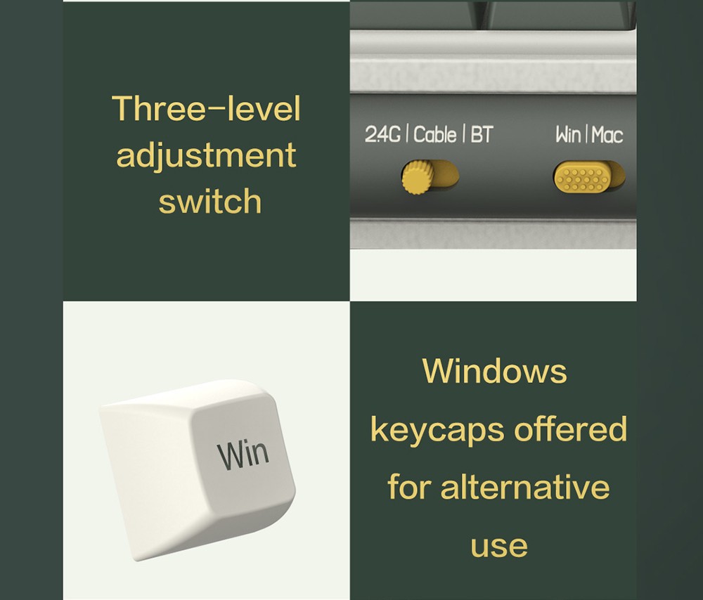 MIIIW ART Series Z870 Three modes Wireless Mechanical Keyboard