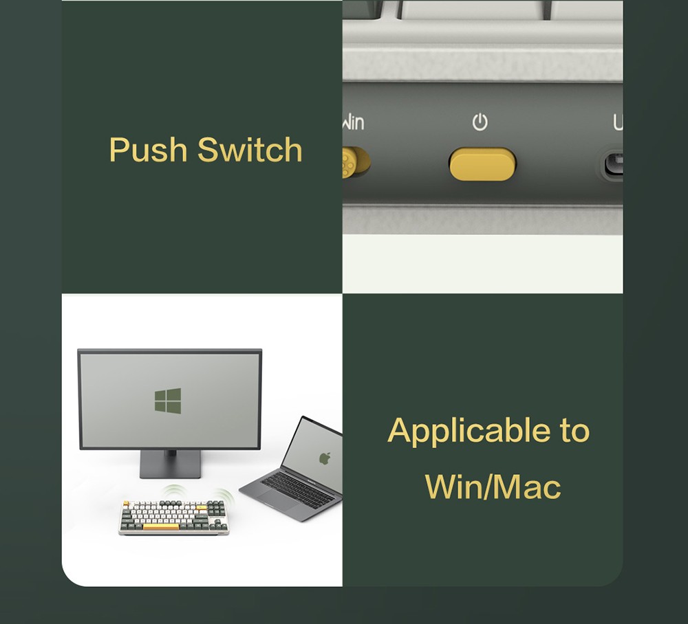 MIIIW ART Series Z870 Three modes Wireless Mechanical Keyboard