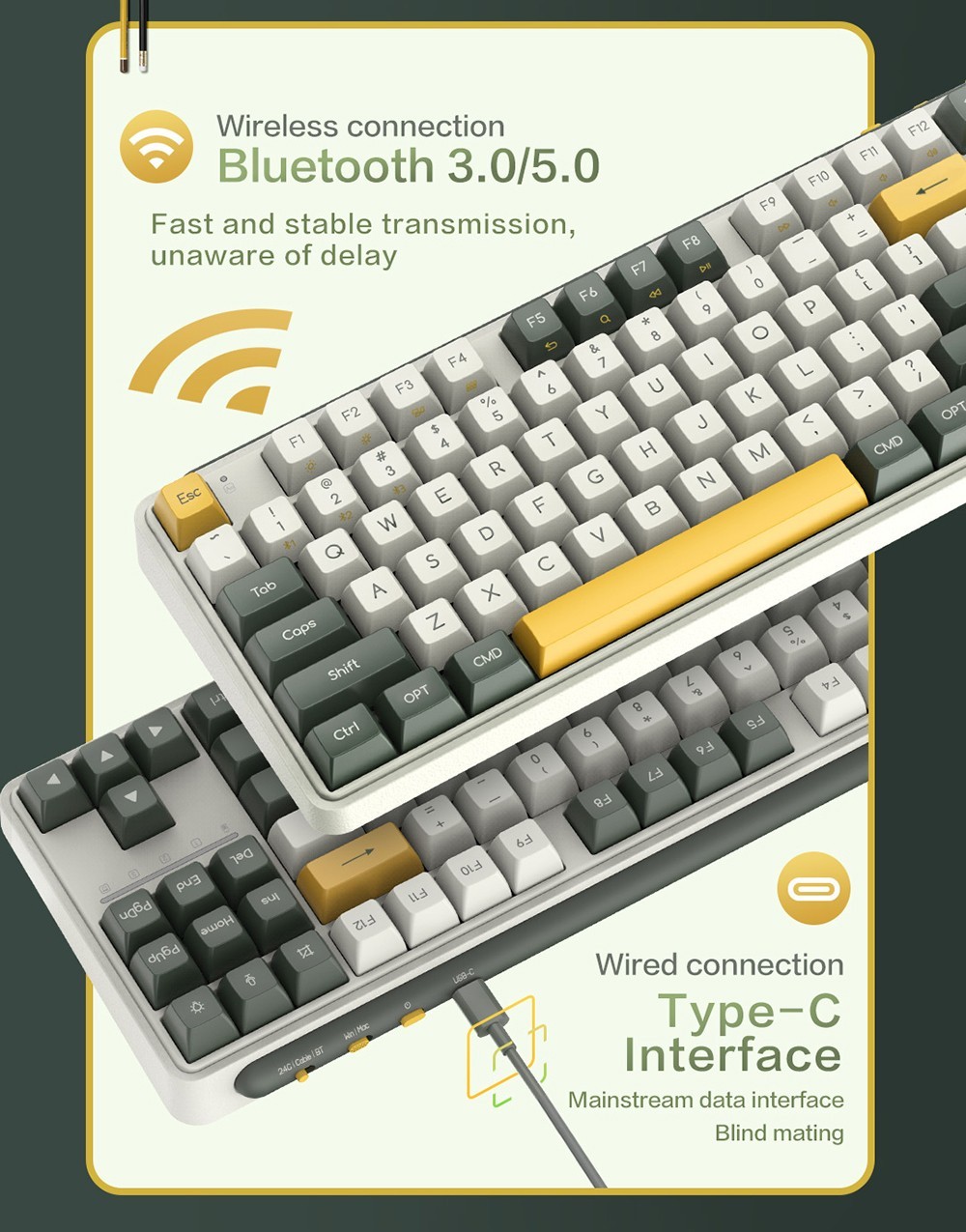 MIIIW ART Series Z870 Three modes Wireless Mechanical Keyboard