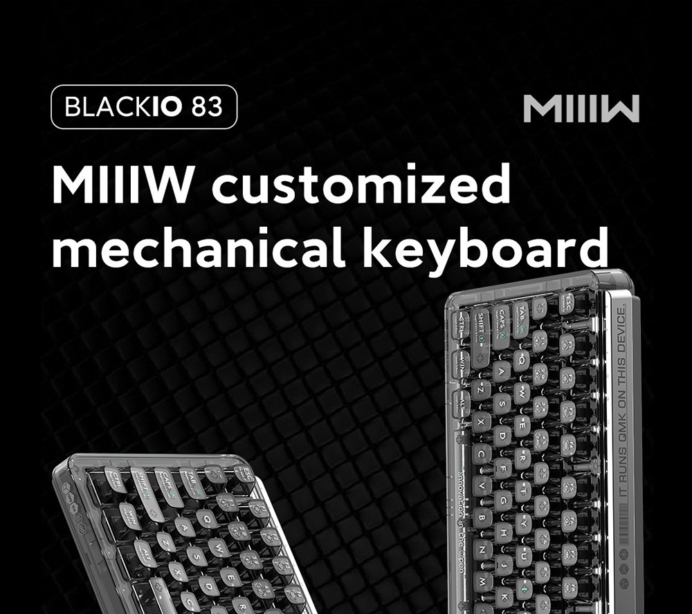 MIIIW BlackIO 83 Kailh Jellyfish Switch Triple Modes Mechanical Keyboard 83 Keys - Dark Purple