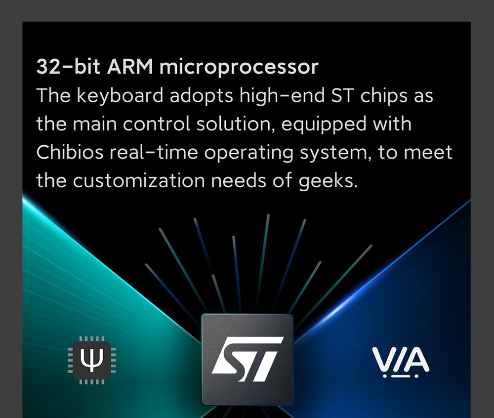 MIIIW BlackIO 83 Kailh Jellyfish Switch Triple Modes Mechanical Keyboard 83 Keys - Dark Purple