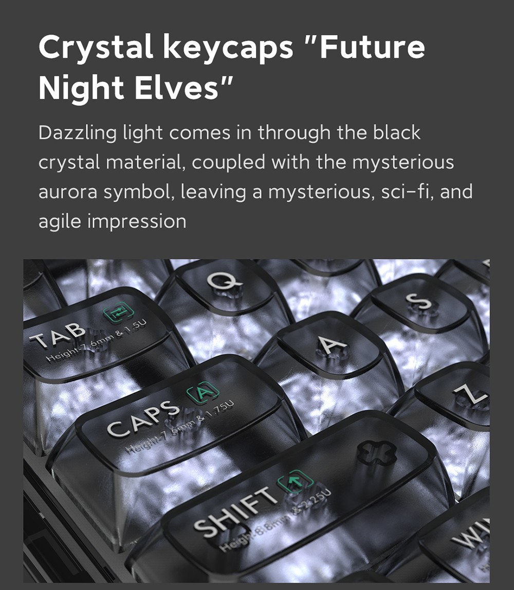 MIIIW BlackIO 83 Kailh Jellyfish Switch Triple Modes Mechanical Keyboard 83 Keys - Dark Purple