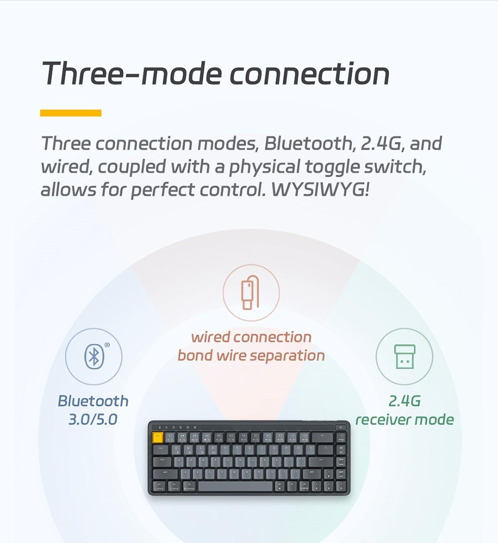 MIIIW POP Series Z680cc Mechanical Keyboard 68 Keys Three-mode - Gateron Blue Switch