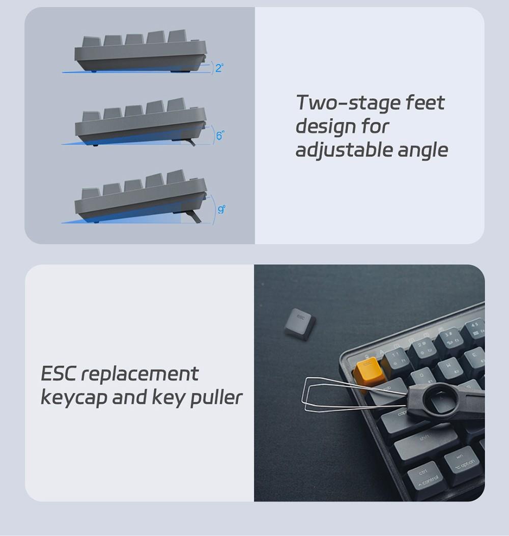 MIIIW POP Series Z680cc Mechanical Keyboard 68 Keys Three-mode - Gateron Blue Switch
