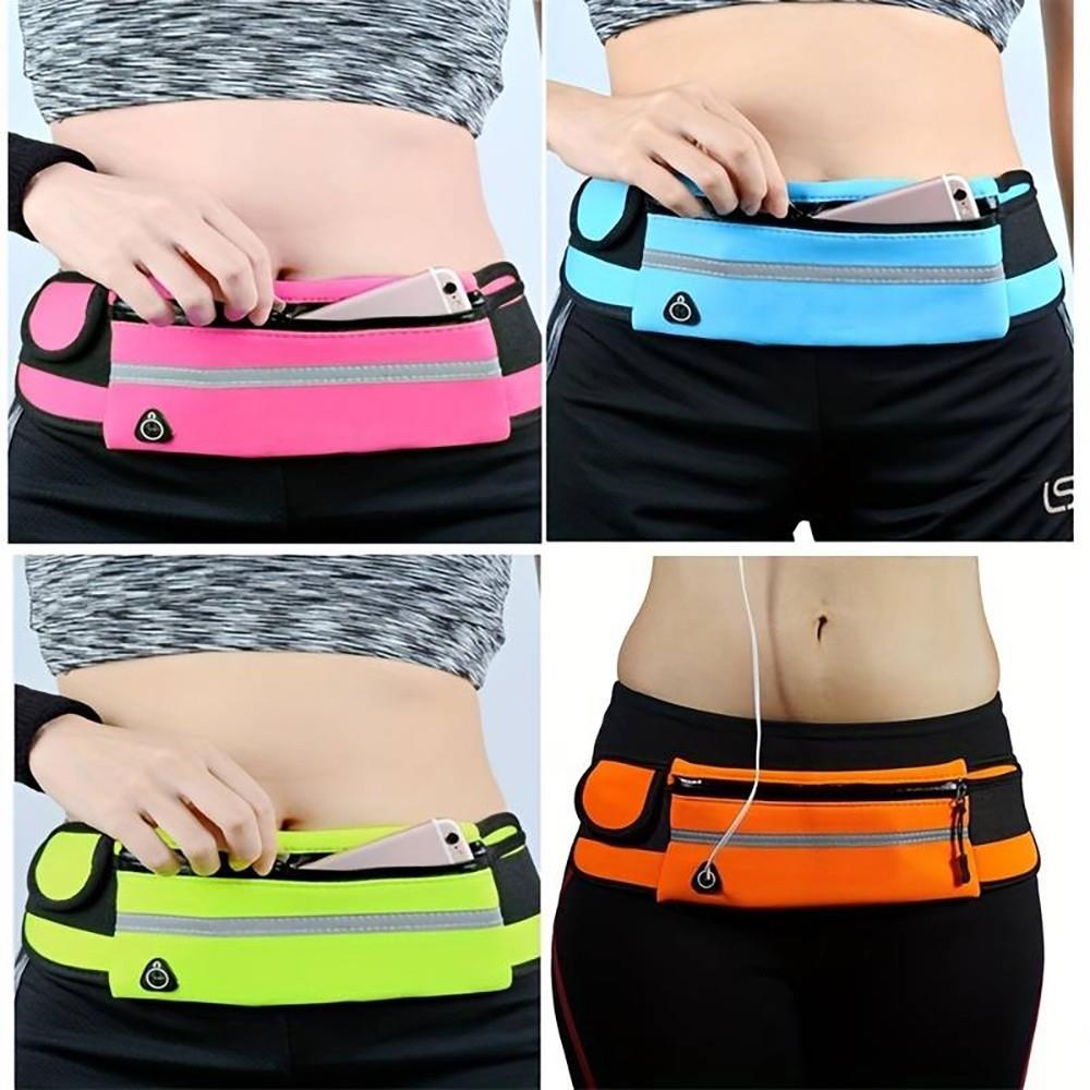 Outdoor Sports Waterproof Fanny Pack Running Belt Bag Waist Bag - Black
