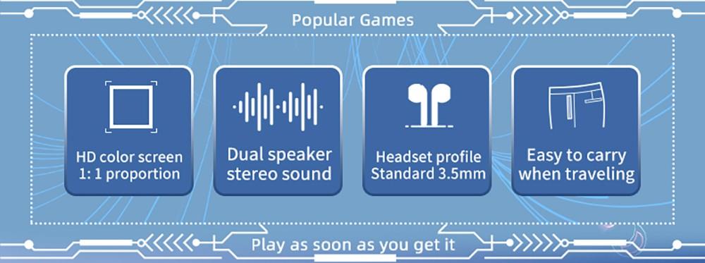 Powkiddy RGB30 Handheld Game Console Open Source Linux 16GB TF Card, 5G WiFi - Blue