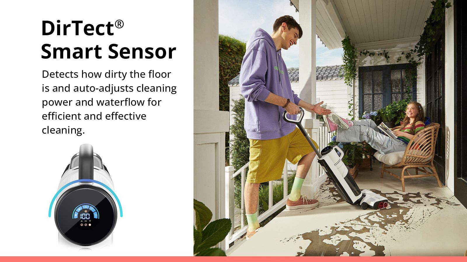 Roborock Dyad Pro Combo 5-in-1 Akku-Nass-Trockensauger 17000Pa Saugleistung Selbstreinigend & Trocknend Intelligenter Staubsensor 4000mAh Akku 43Min. Laufzeit LED-Anzeige App- & Sprachsteuerung für Hartböden Teppich Bett Sofa Möbel - Schwarz