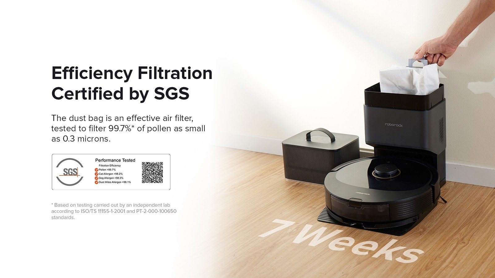 Roborock Q8 Max+ Robot Vacuum Cleaner with Auto Empty Dock, 5500Pa Suction, DuoRoller Brush, LDS Navigation