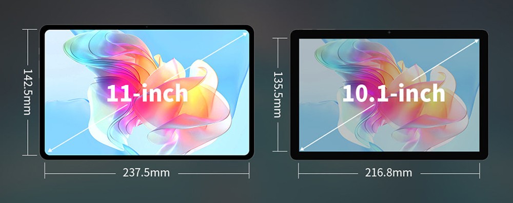 Teclast New T50 Tablet 10.95inch 2K Display, 16GB RAM 256GB ROM, 20MP Rear AF Camera 8MP Front Camera, Android 13