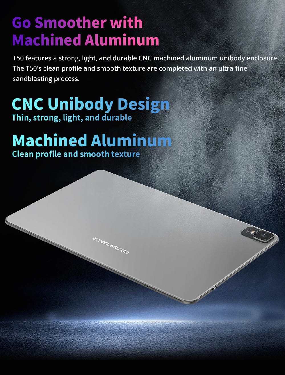Teclast New T50 Tablet 10.95inch 2K Display, 16GB RAM 256GB ROM, 20MP Rear AF Camera 8MP Front Camera, Android 13