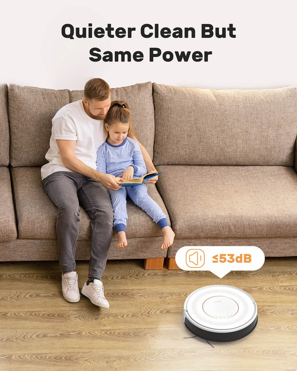 Verefa V60 Pro Robot Vacuum Cleaner, Self Emptying, 3200Pa Suction, 2L Dust Bag, Quiet Cleaning, Smart Navigation 2.0, 150Mins Max Runtime, APP/Remote Control - White