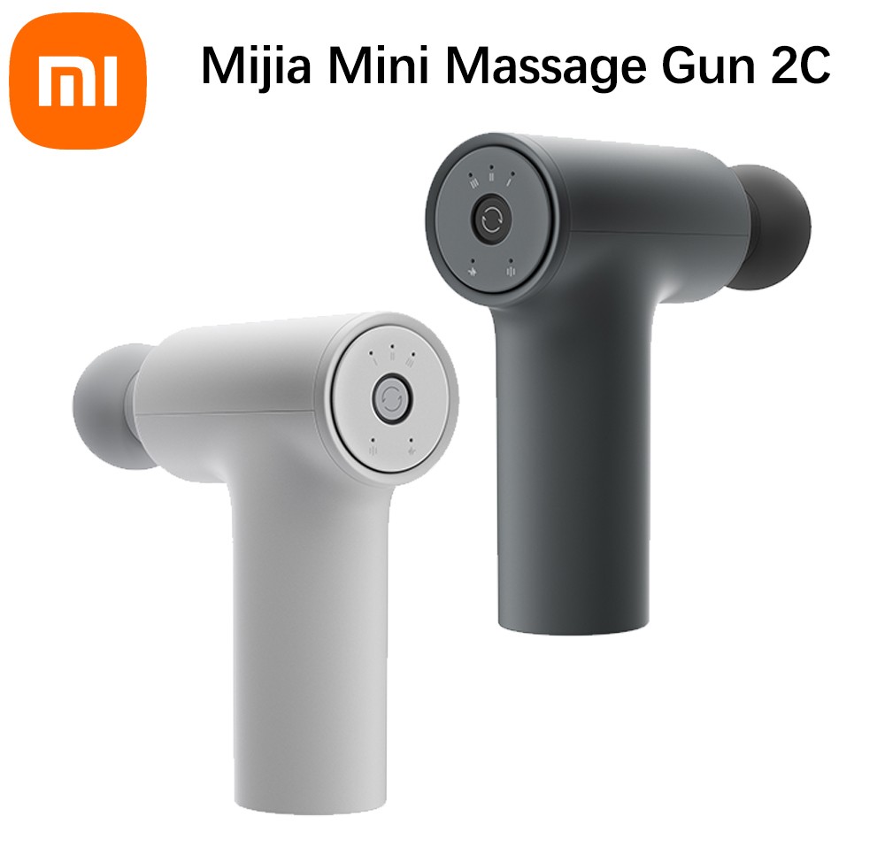 Xiaomi Mijia Mini Electric Massage Gun 2C, Muscle Relax Massager, Exercising Slimming Body Portable Fascial Gun - Light Grey