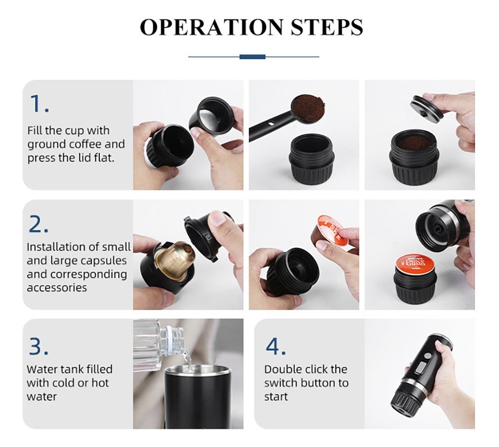 Yaoke Portable Automatic Espresso Capsule Coffee Machine Coffee Maker (without Heating Function)
