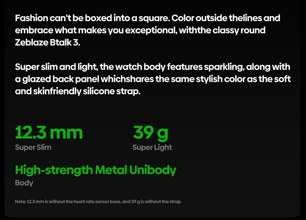 Zeblaze Btalk 3 Voice Calling Smartwatch Bluetooth 5.2 Health Monitor 1.39 inch HD Color Display, Black