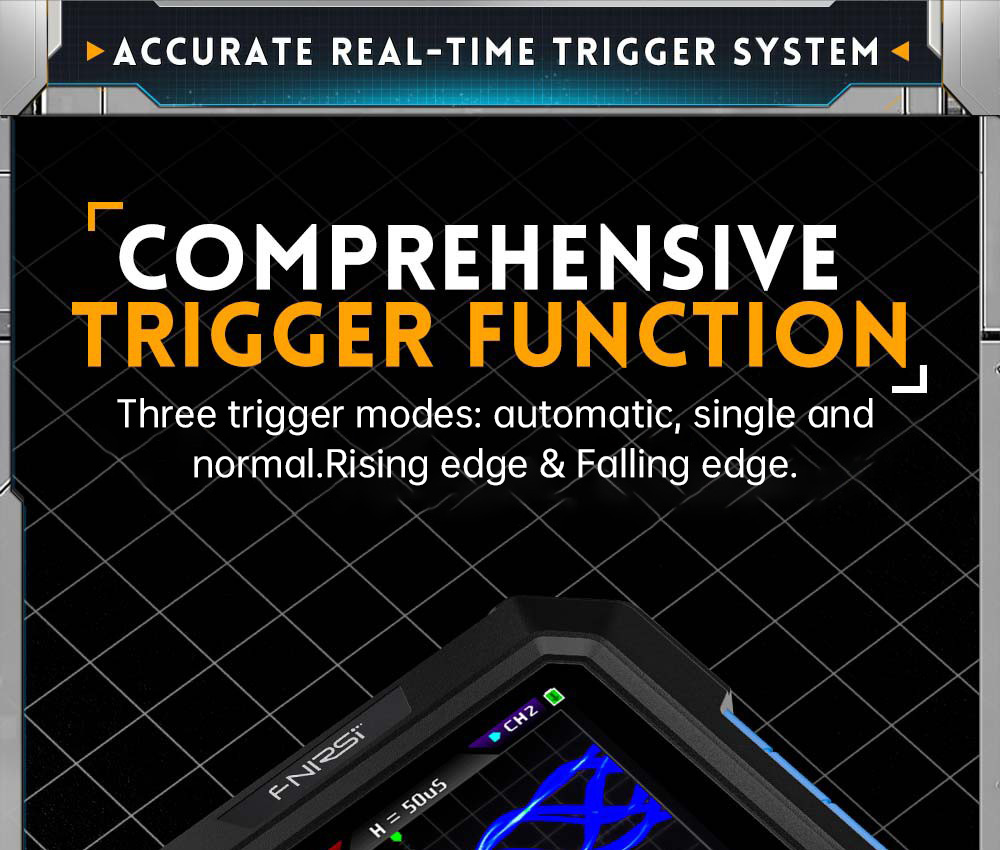 FNIRSI DPOX180H Digital Phosphor Oscilloscope 2 in 1 Dual-channel, 180MHz Bandwidth, DDS Signal Generator - Blue