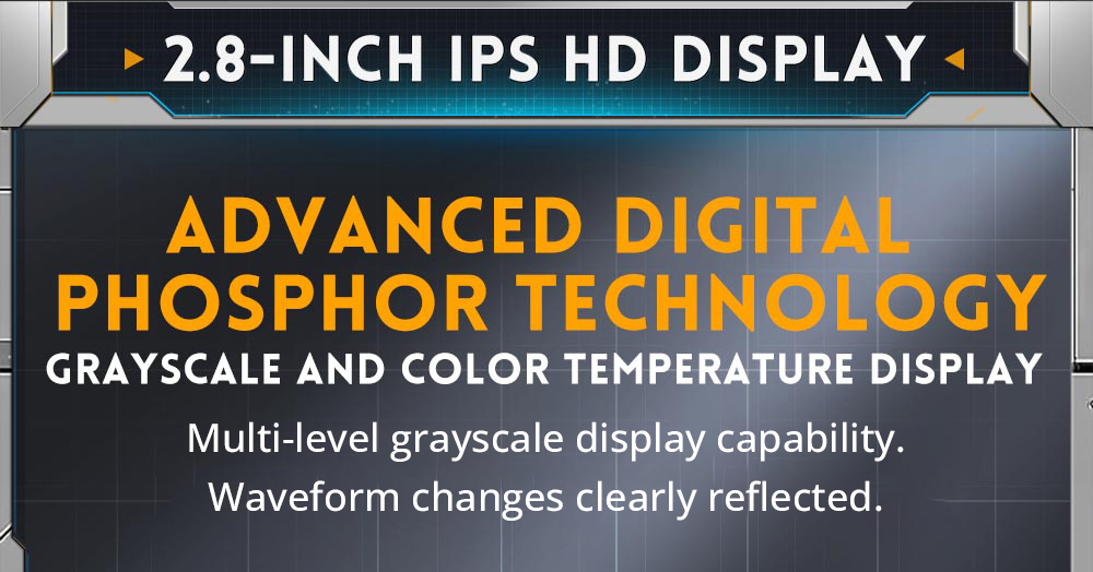FNIRSI DPOX180H Digital Phosphor Oscilloscope 2 in 1 Dual-channel, 180MHz Bandwidth, DDS Signal Generator - Blue