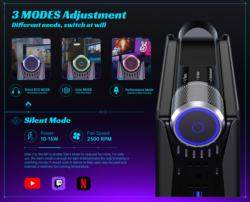 OUVIS AMR5 Mini PC, AMD Ryzen 7 5700U 8 Cores up to 4.3GHz, 16GB DDR4 512GB SSD, HDMI+DP+Type-C 4K 60Hz Triple Display, 4xUSB 3.0 1000Mbps LAN WiFi5 BT4.2, Windows 11 Pro, Auto/Silent Eco/Performance - US