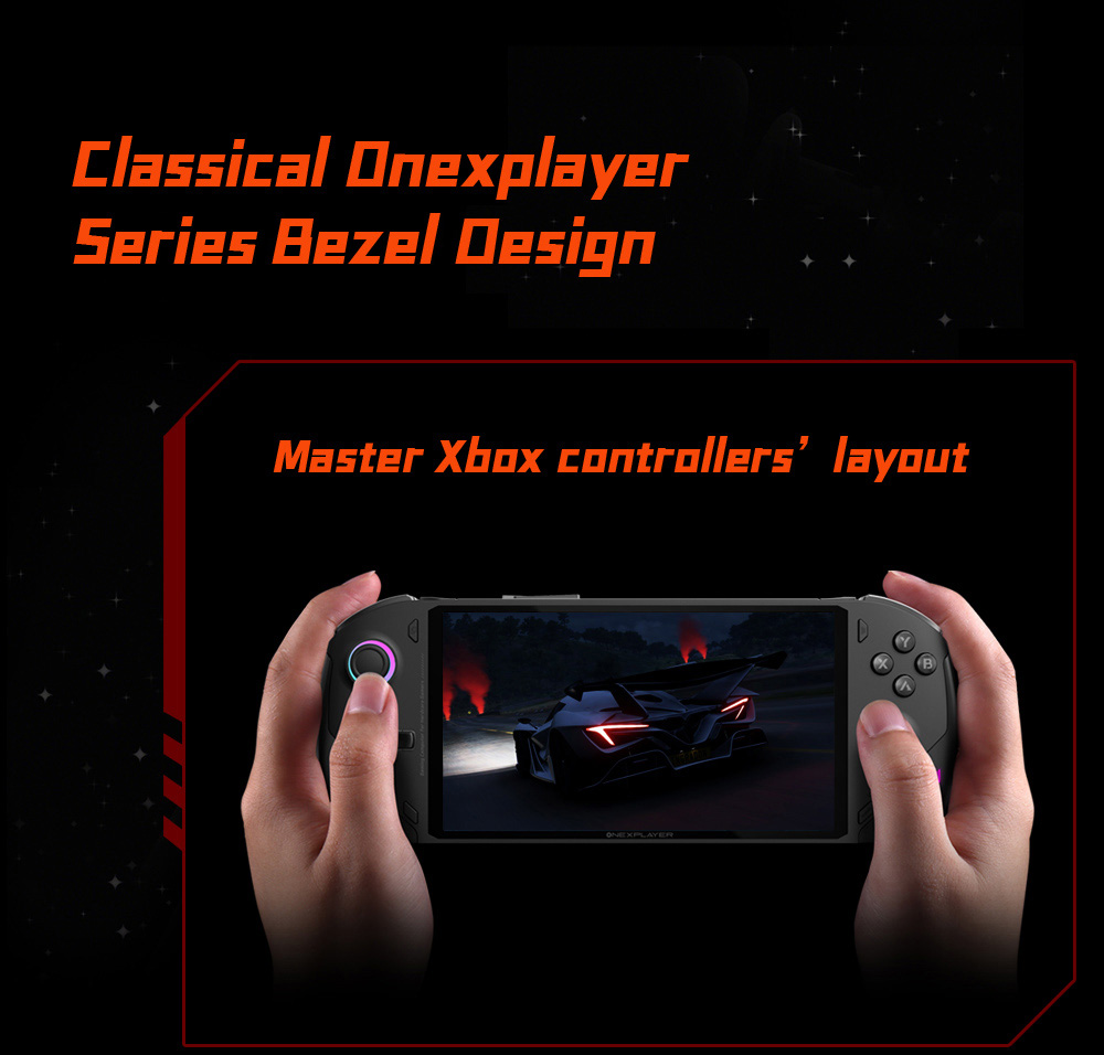One Netbook ONEXFLY Handheld Game Console AMD Ryzen 7 7840U 32GB DDR5X RAM 1TB SSD 7-inch Windows 11 WiFi 6E Bluetooth 5.2 - Black, US