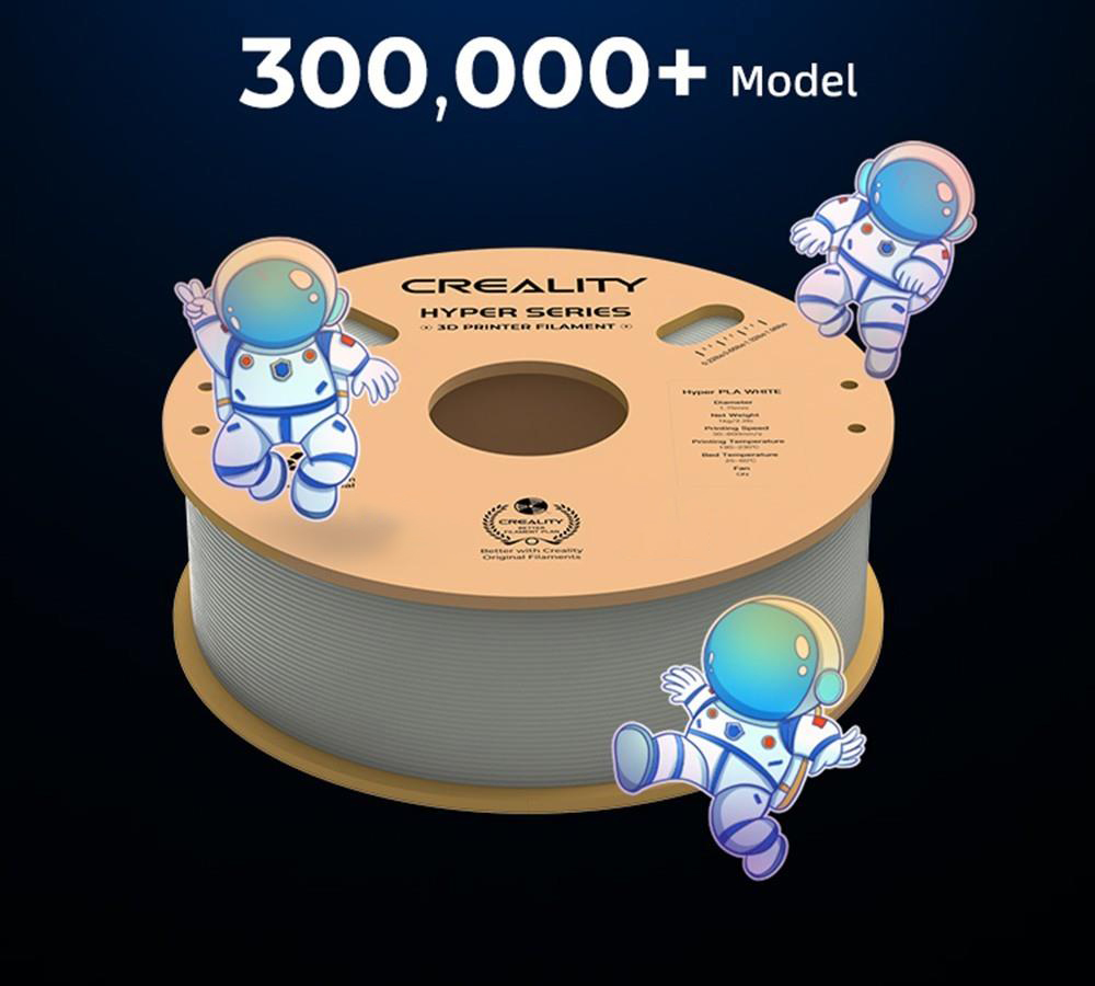 Creality Hyper Series PLA Filament 1.75mm 1kg - Black