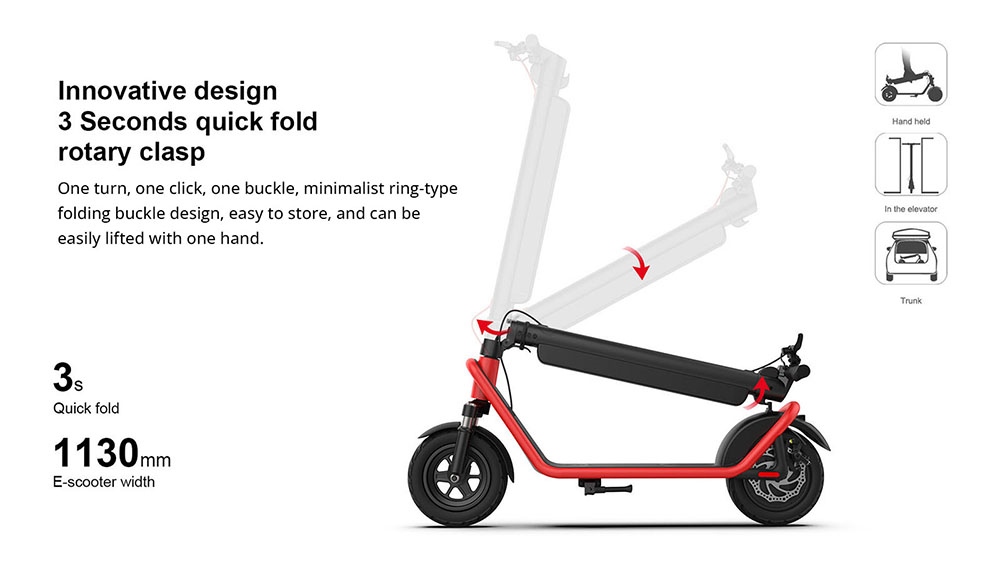 AOVO X11 Electric Scooter 10 inches Tires 450W Motor 36V 13Ah Detachable Battery 35km/h Max Speed 50km Range - Grey