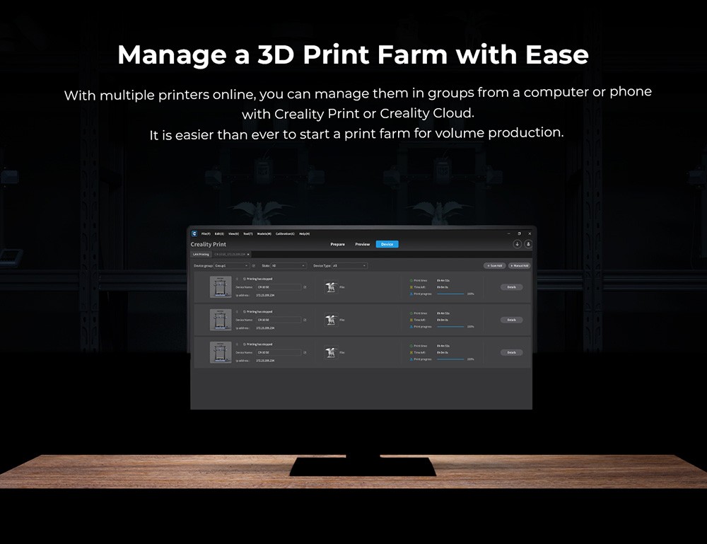 Creality CR-10 SE 3D Printer, Auto Leveling, 600mm/s Max Printing Speed, 4.3-inch Touch Screen, 220*220*265mm
