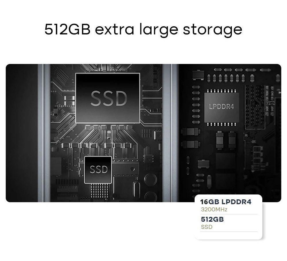 DERE T11 2-in-1 Laptop 11 inch Touch Screen HD 2K IPS Intel Celeron N5100 16GB RAM 512GB SSD Windows 11 - Silver