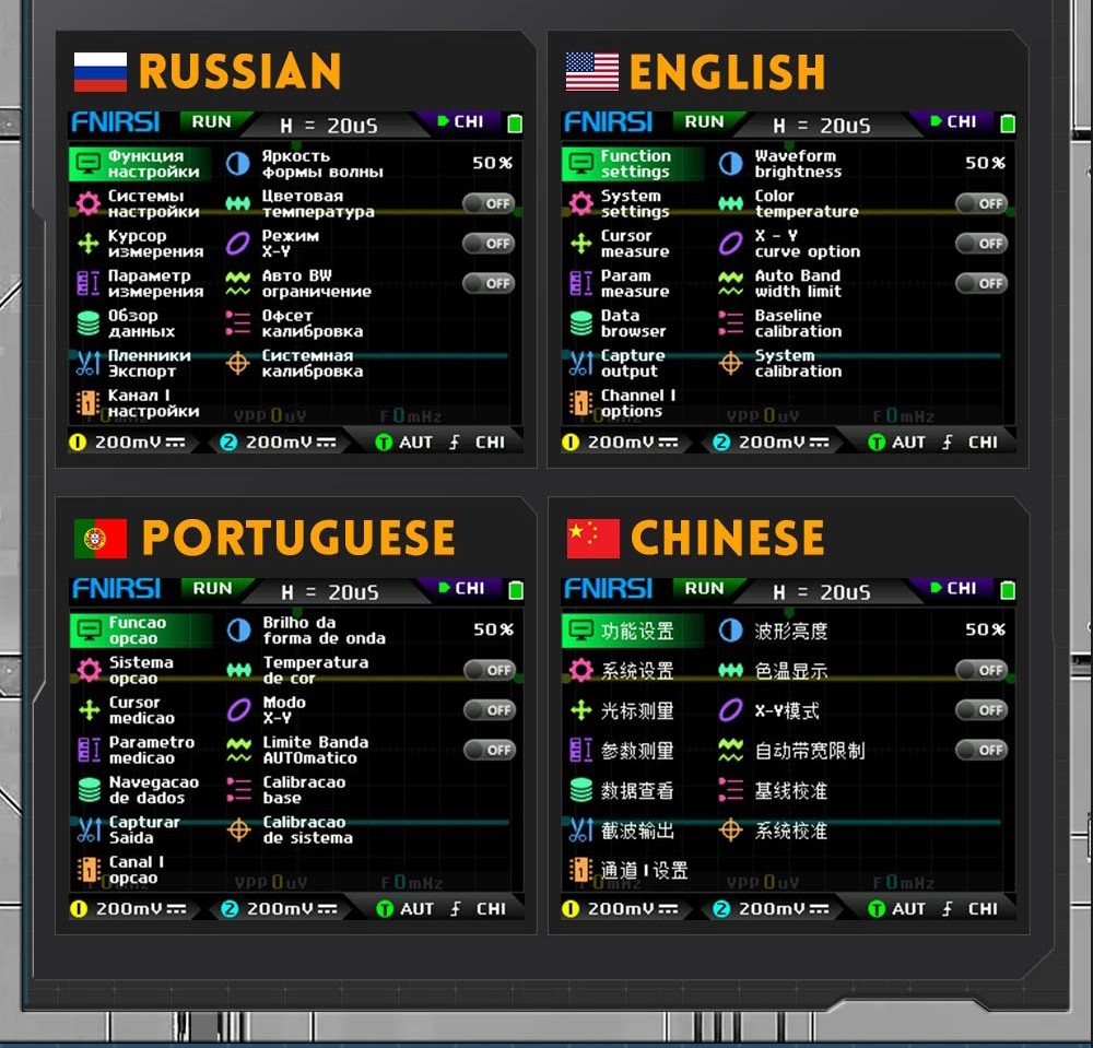 FNIRSI DPOX180H Digital Phosphor Oscilloscope 2 in 1 Dual-channel, 180MHz Bandwidth, DDS Signal Generator, US Plug - Yellow