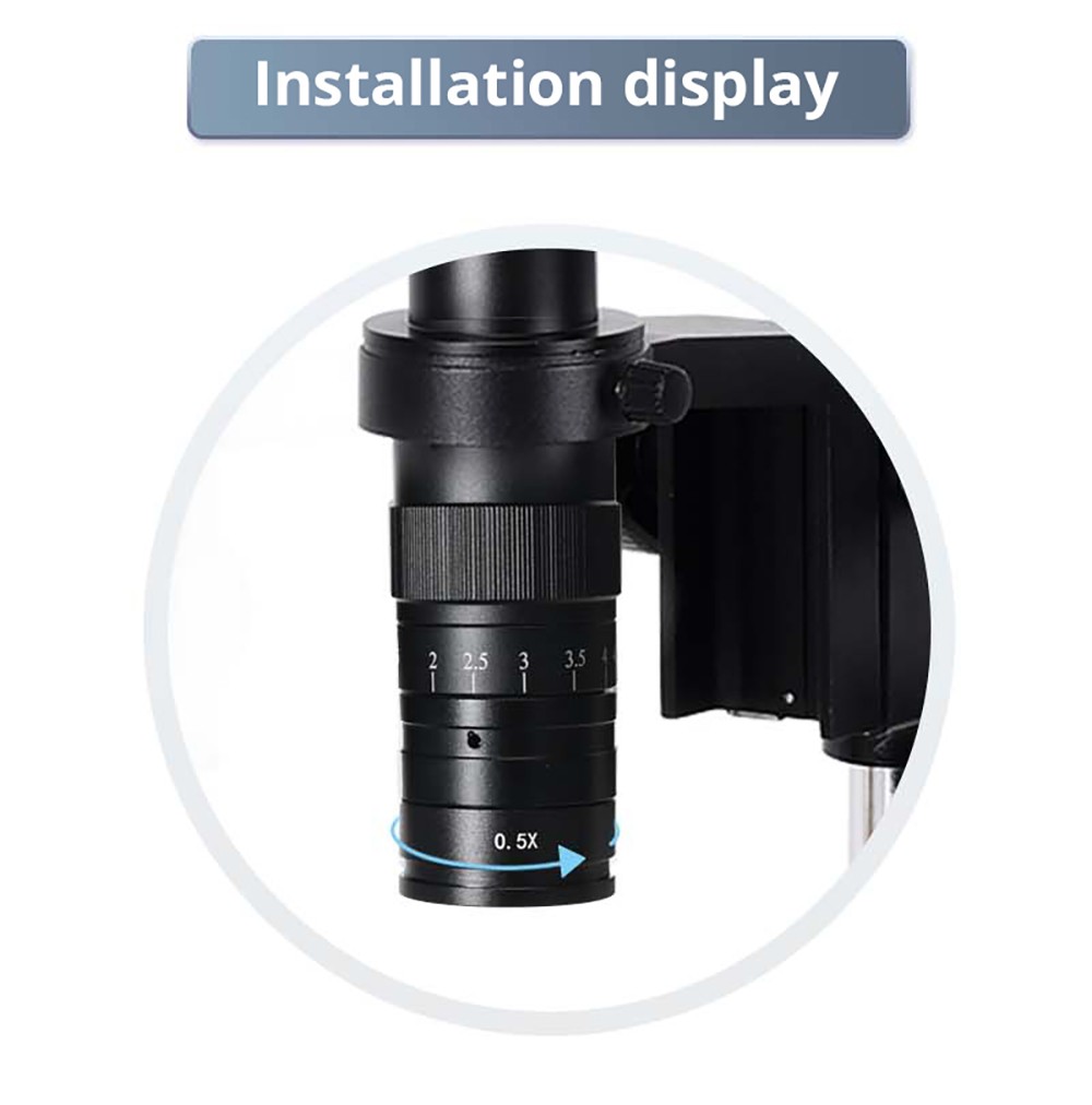 HAYEAR 0.5X Microscope Camera Objective Lens 42mm Mounting Thread for XDS-10A 120X/180X/300X Lens